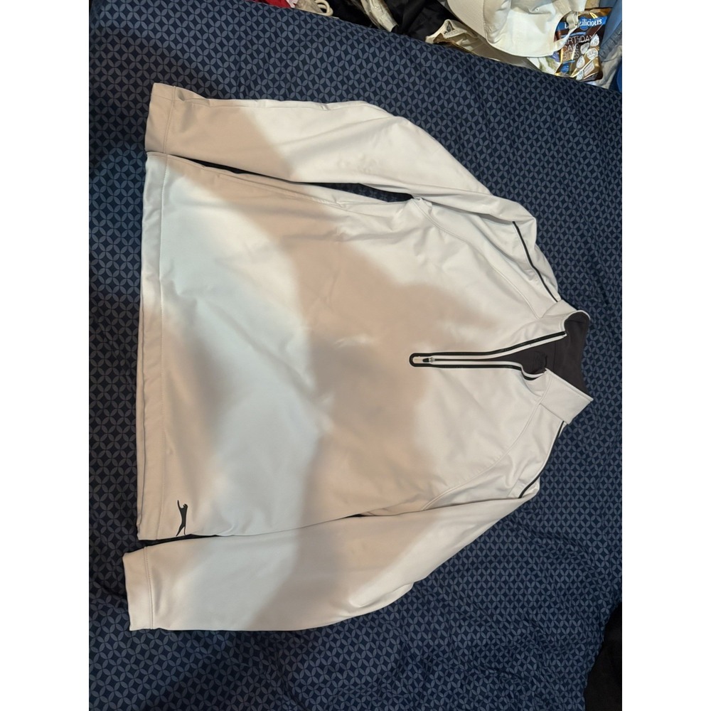 Slazenger Men's S White Softshell Jacket Quarter Zip